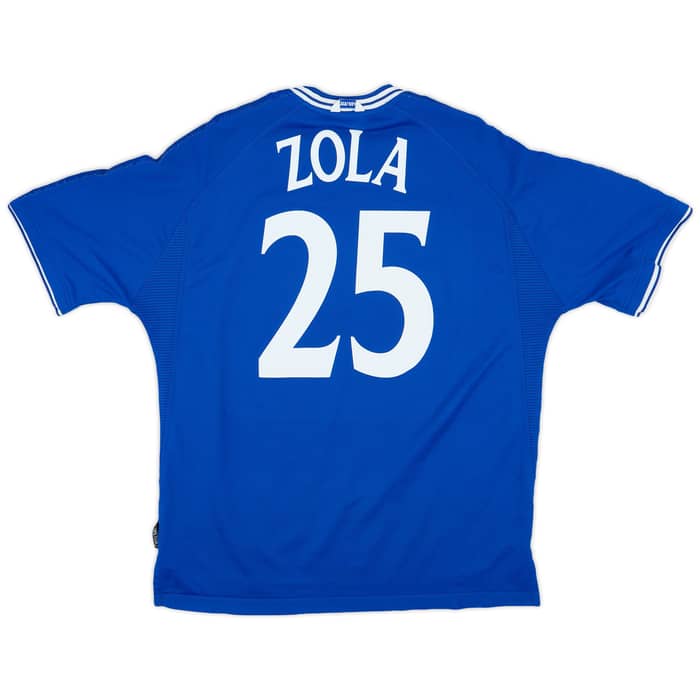 1999-01 Chelsea Home Shirt Zola #25 - 9/10 - (XXL)