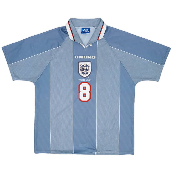 1996-97 England Away Shirt Gascoigne #8 - 5/10 - (XL)