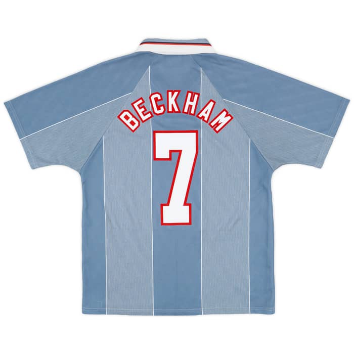 1996-97 England Away Shirt Beckham #7 - 9/10 - (L)