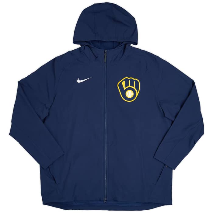2020-21 Milwaukee Brewers Nike Authentic Full-Zip Training Jacket - 8/10 - (XXL)