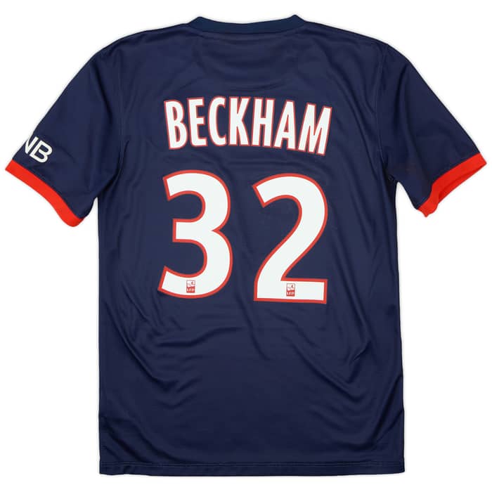 2013-14 Paris Saint-Germain Home Shirt Beckham #32 - 8/10 - (S)