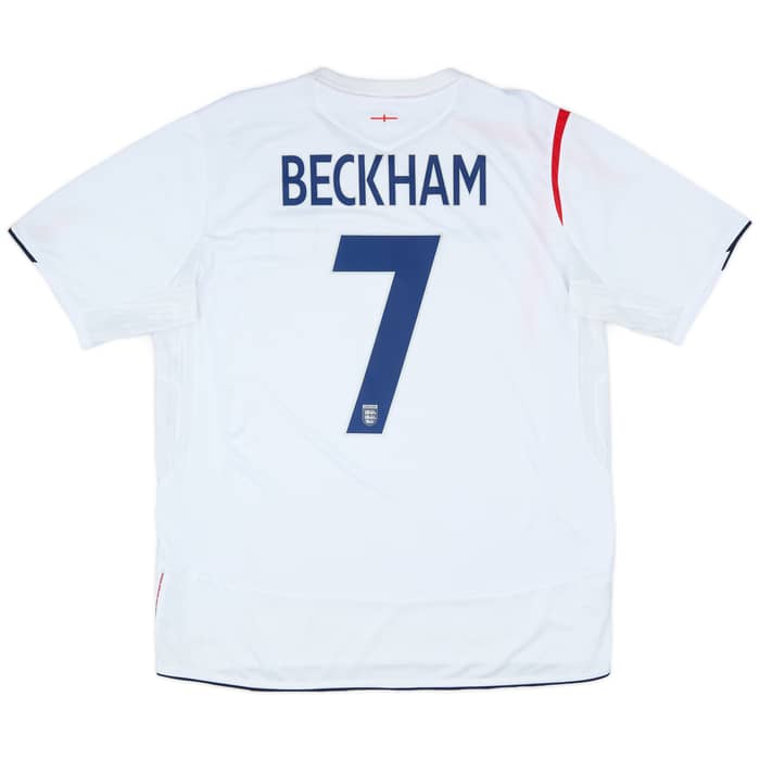 2005-07 England Home Shirt Beckham #7 - 6/10 - (XL)