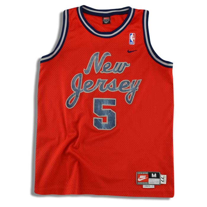1977 New Jersey Nets Kidd #5 Nike Rewind Swingman Jersey (Alternate) M