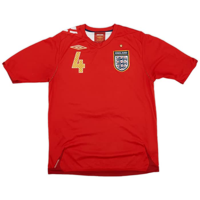2006-08 England Away Shirt Gerrard #4 - 7/10 - (M)
