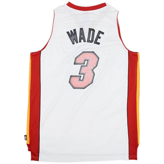 2004-06 Miami Heat Wade #3 Reebok Swingman Home Jersey - 5/10 - (L)