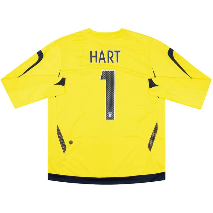 2008 England U-21 Match Issue Signed GK Shirt Hart #1 (v Wales)