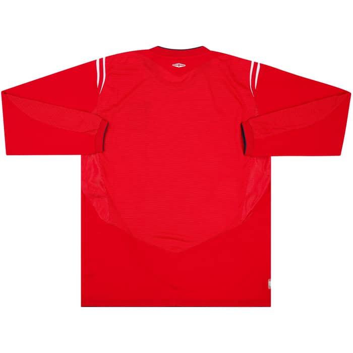 ウェア England Away 2004 #7 Beckham Longsleeve England 2002 - 2004 Away football Umbro bilateral long