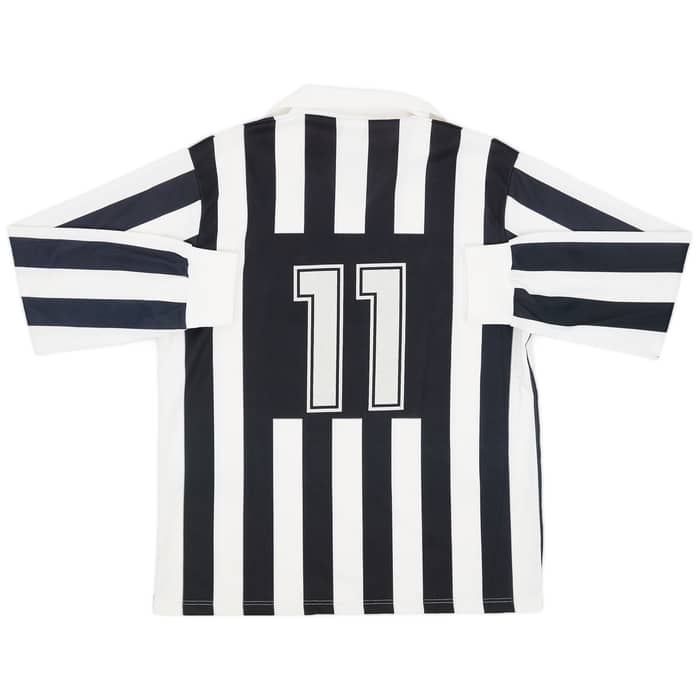 1991-92 Juventus Basic Home L/S Shirt #11 - 8/10 - (XL)