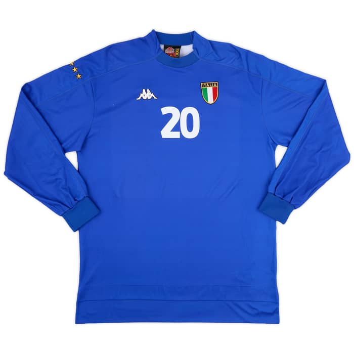 1998-99 Italy Home L/S Shirt Totti #20 - 8/10 - (XXL)