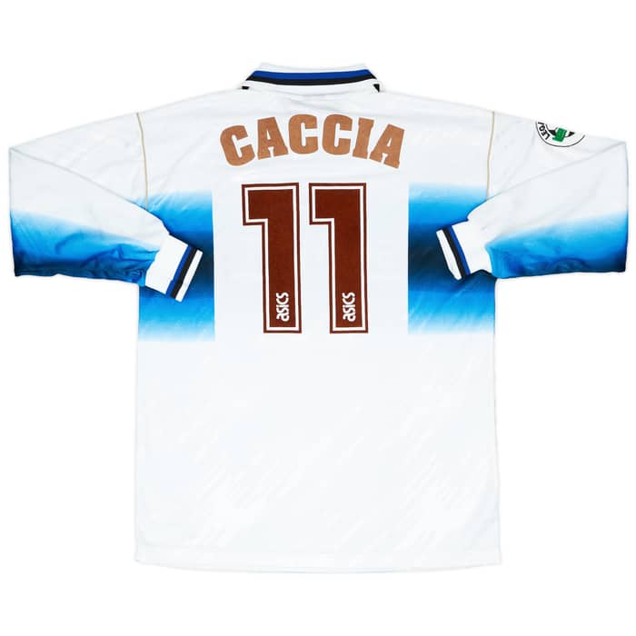 1997-98 Atalanta Match Worn Away L/S Shirt Caccia #11