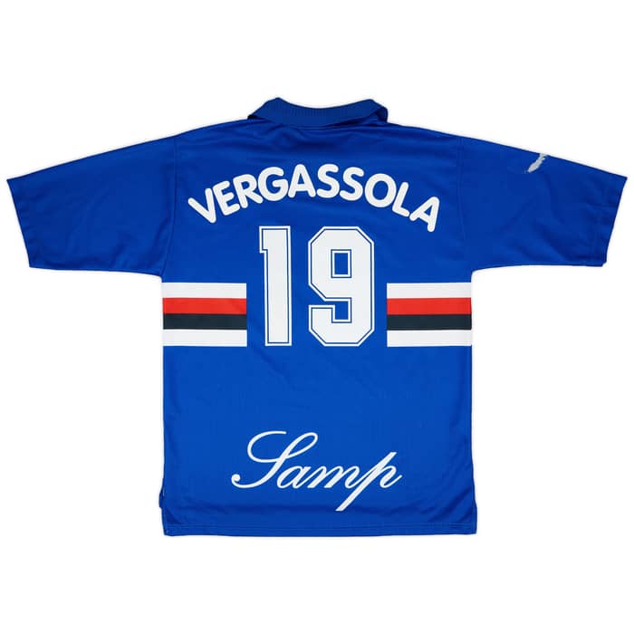 1997-98 Sampdoria Match Issue Home Shirt Vergassola #19