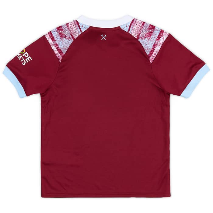 2022-23 West Ham Home Shirt & Shorts Kit (Little Kids)
