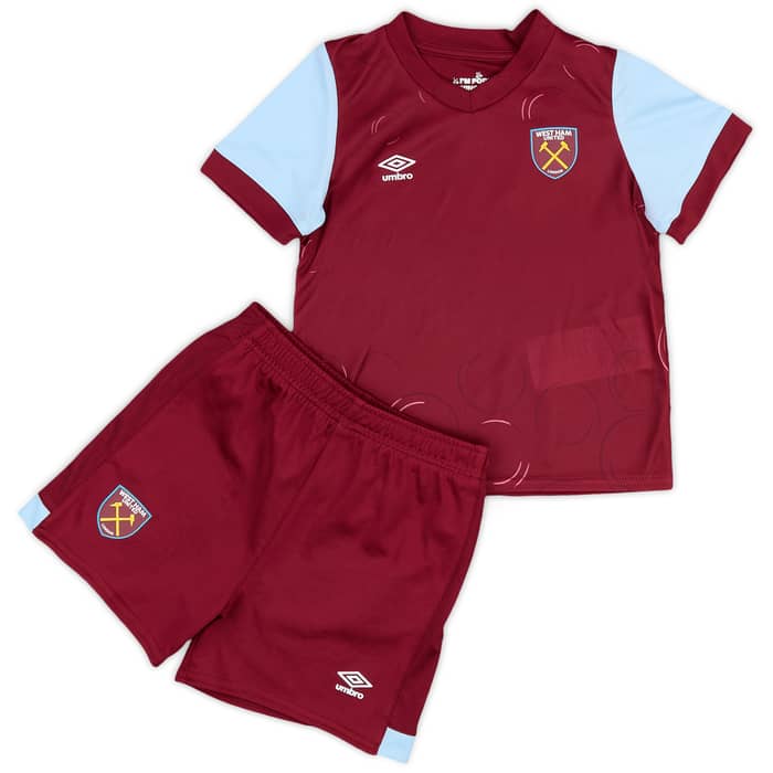 2023-24 West Ham Home Shirt & Shorts Kit (BABY)