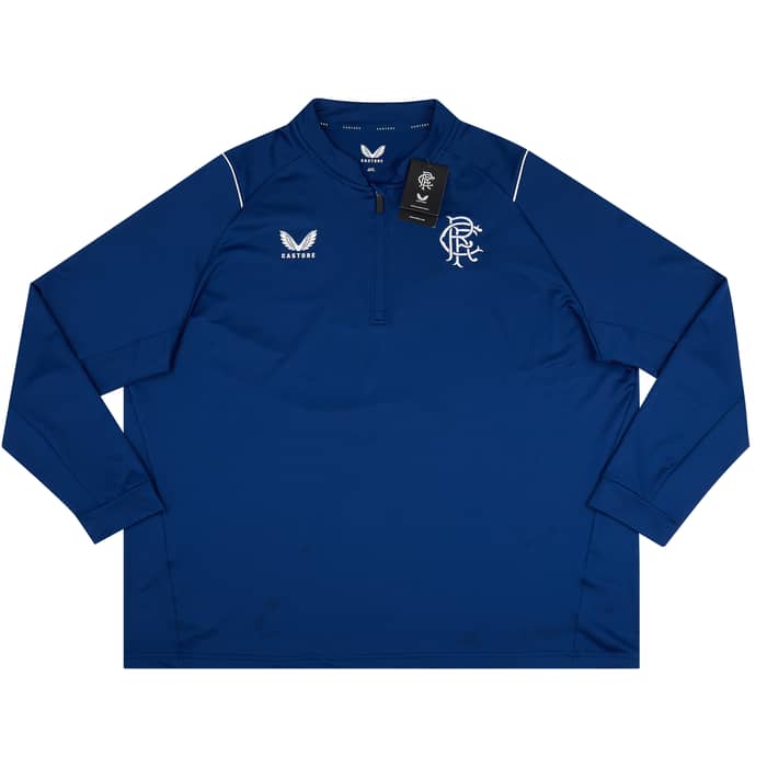 2022-23 Rangers Castore 1/4 Zip Pre-Match Training Top