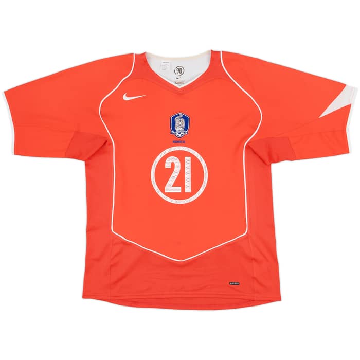 2004-06 South Korea Home Shirt J S Park #21 - 8/10 - (M)