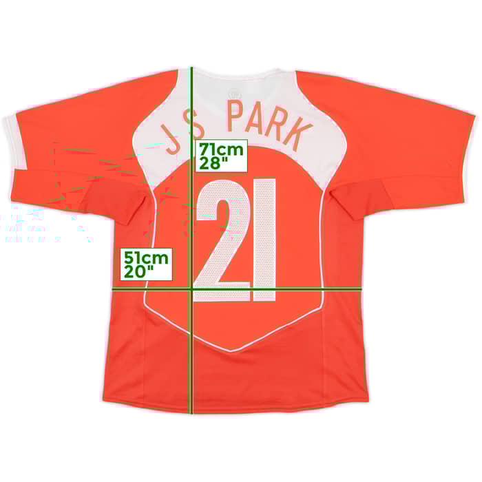 2004-06 South Korea Home Shirt J S Park #21 - 8/10 - (M)