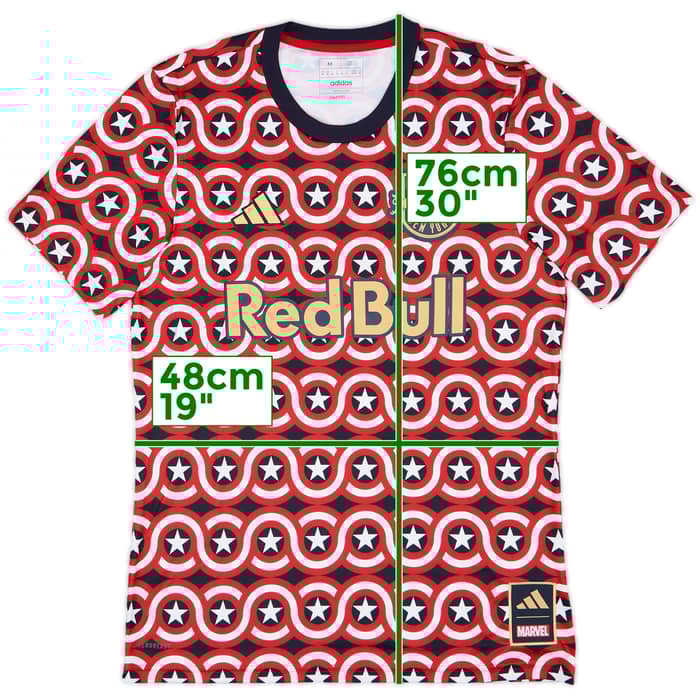 2023 New York Red Bulls adidas x Marvel 'Captain America' Training Shirt - 8/10 - (M)