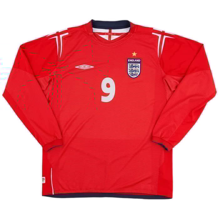 2004-06 England Away L/S Shirt Rooney #9 - 8/10 - (L)