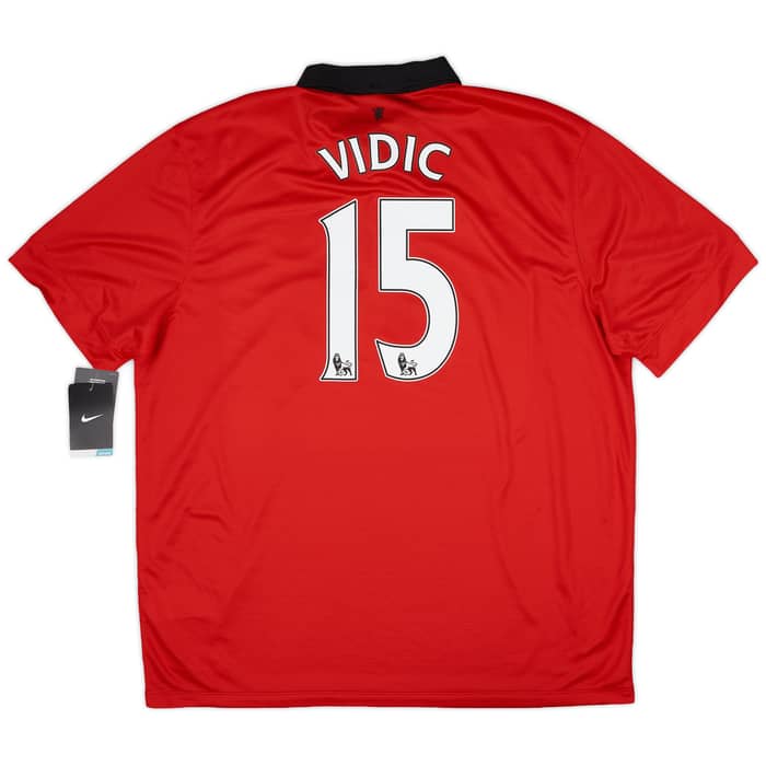 2013-14 Manchester United Home Shirt Vidic #15 (XXL)