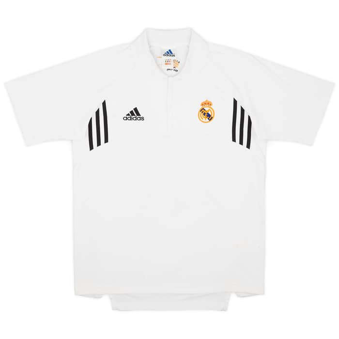 2001-02 Real Madrid adidas 1/4 Zip Polo - 5/10 - (S)