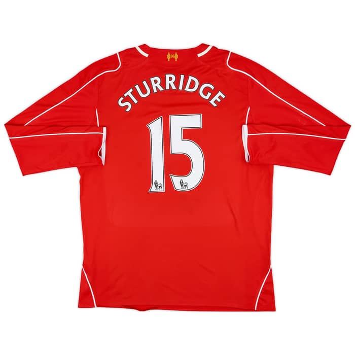 2014-15 Liverpool Home L/S Shirt Sturridge #15 - 6/10 - (XL)