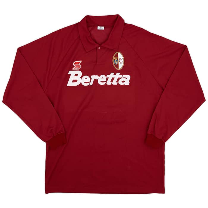 1992-93 Torino Match Worn Home L/S Shirt #14