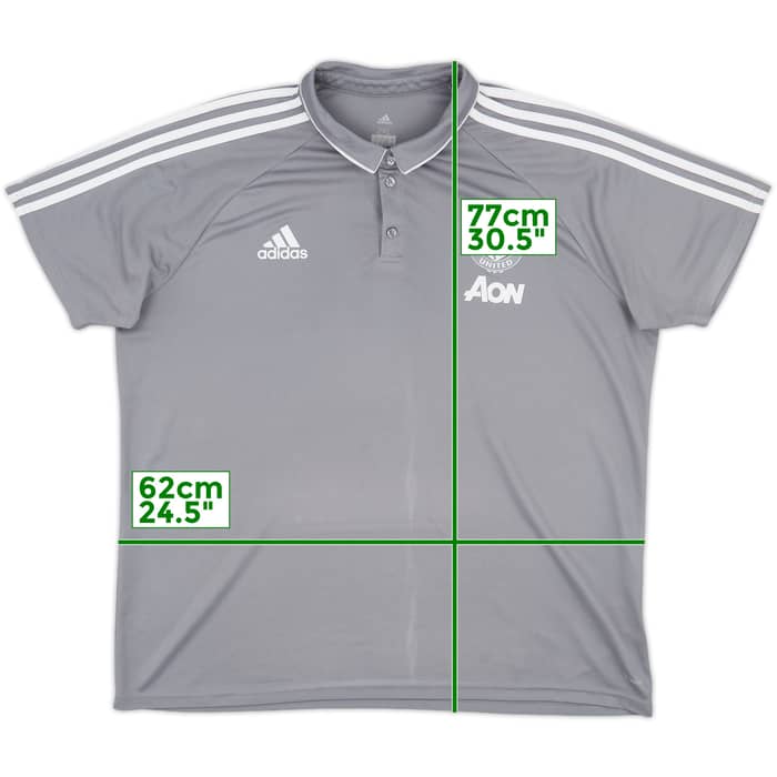 2017-18 Manchester United adidas Polo Shirt - 9/10 - (XXL)