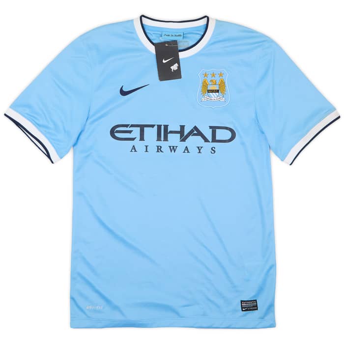 2013-14 Manchester City Home Shirt Kompany #4 (S)