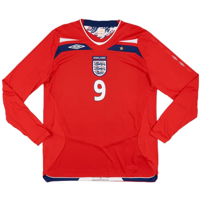 2008-10 England Away L/S Shirt Rooney #9 - 9/10 - (L)