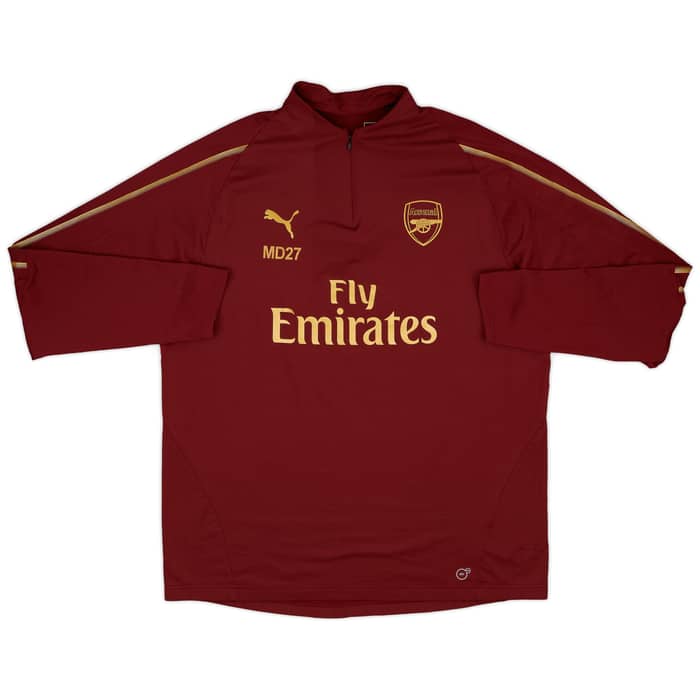 2017-18 Arsenal Staff Issue Puma 1/4 Zip Training Top MD27 - 9/10 - (XXL)