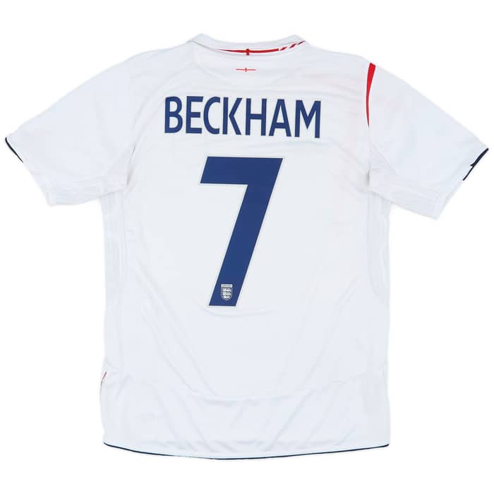 2005-07 England Home Shirt Beckham #7 - 6/10 - (M)