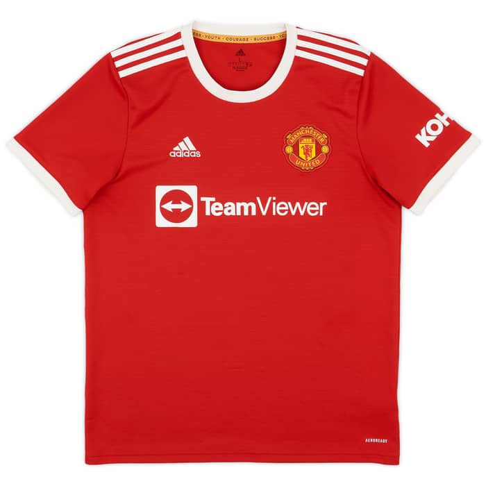 2021-22 Manchester United Home Shirt Varane #19 - 8/10 - (L)