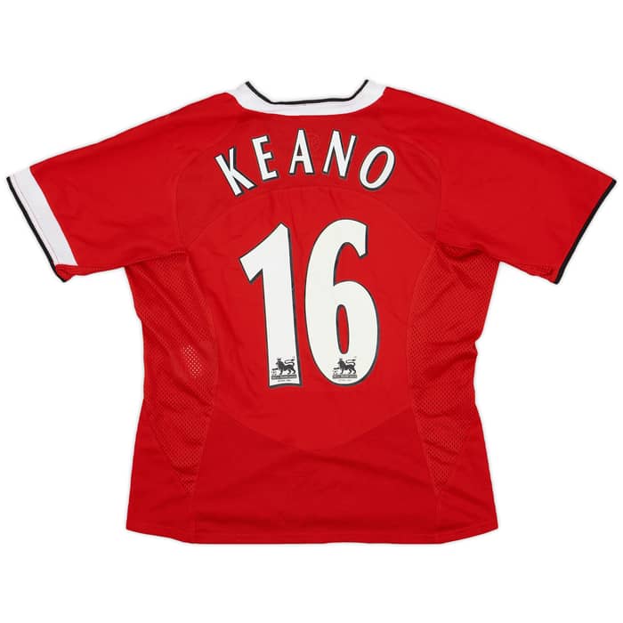 2004-06 Manchester United Home Shirt Keano #16 - 7/10 - (Women's L)