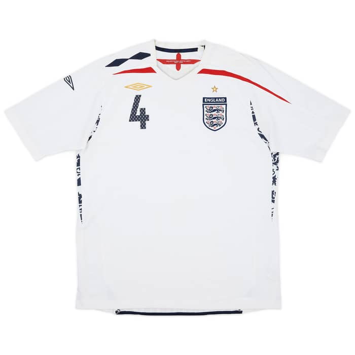 2007-09 England Home Shirt Gerrard #4