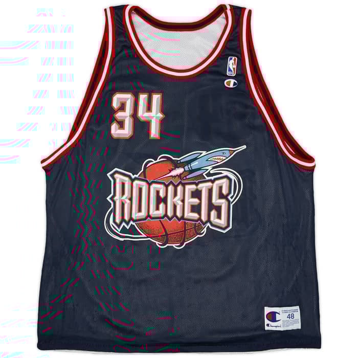 1995-01 Houston Rockets Olajuwon #34 Champion Reversible Jersey - 8/10 - (XL)
