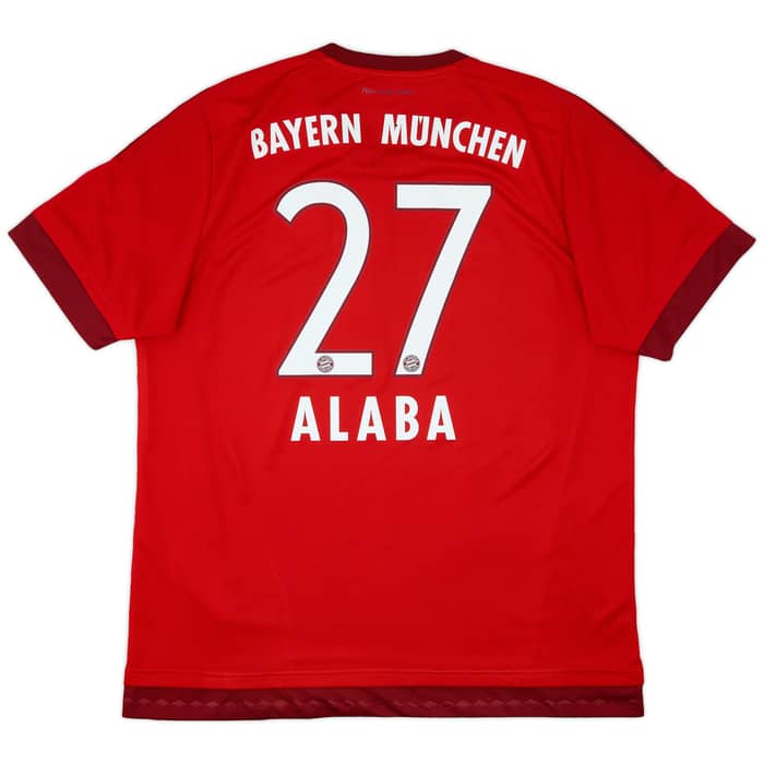 2015-16 Bayern Munich Home Shirt Alaba #27 - 8/10 - (XL)