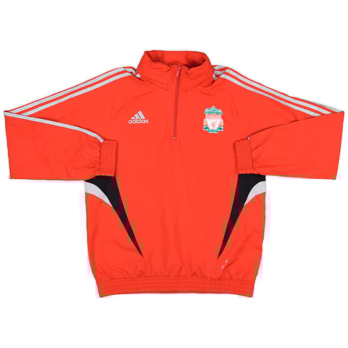 2008-09 Liverpool adidas 1/4 Zip Hooded Drill Top - 8/10 - (M)