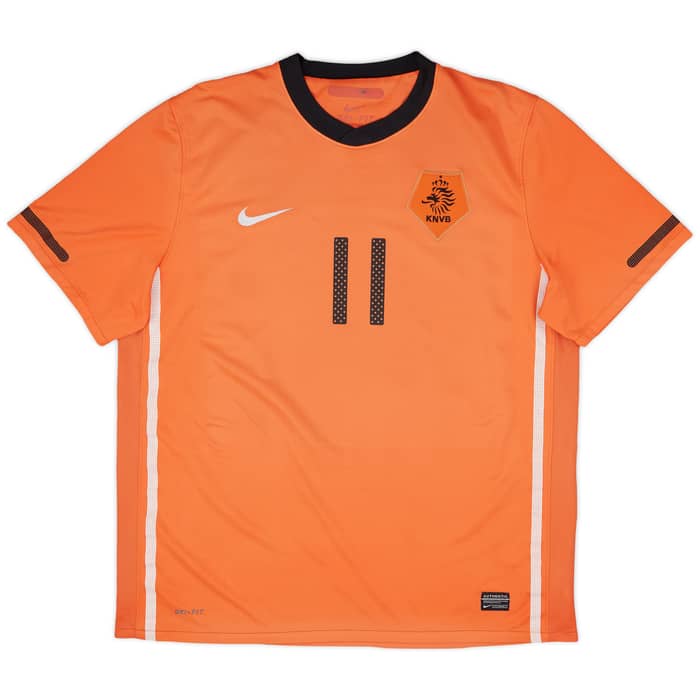 2010-11 Netherlands Home Shirt Robben #11 - 7/10 - (XL)