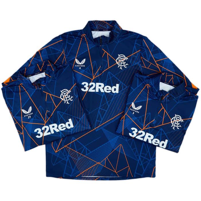 2024-25 Rangers Castore Player Issue Pre-Match 1/4 Zip Top #