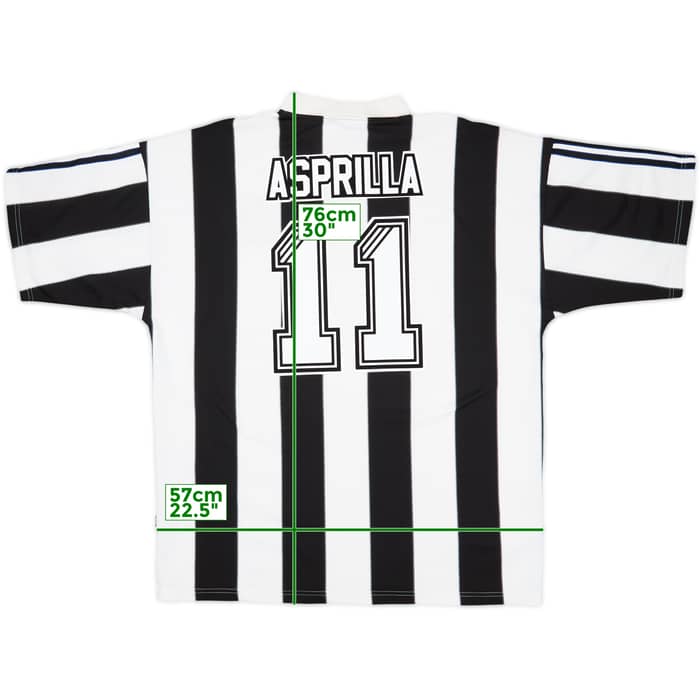 1995-97 Newcastle Home Shirt Asprilla #11 - 6/10 - (XXL)