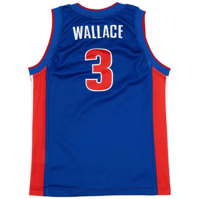 2001-06 Detroit Pistons Wallace #3 Champion Away Jersey - 9/10 - (L.Boys)