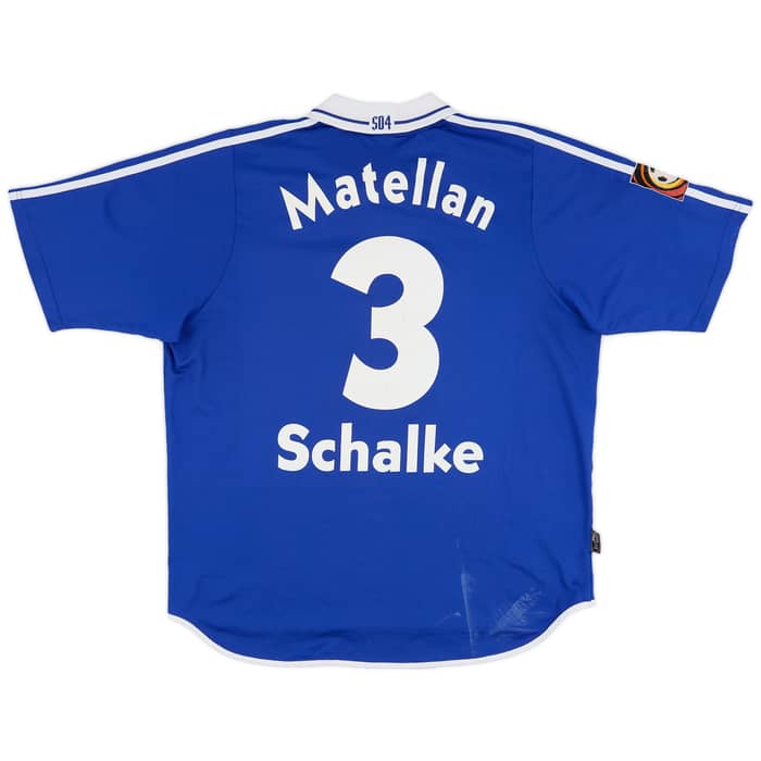 2001-02 Schalke Match Issue Home Shirt Matellan #3