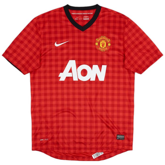 2012-13 Manchester United Home Shirt Valencia #7 - 7/10 - (M)