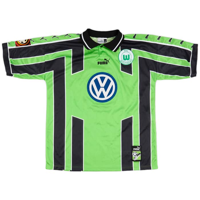 1998-99 Wolfsburg Match Issue Home Shirt Akonnor #24