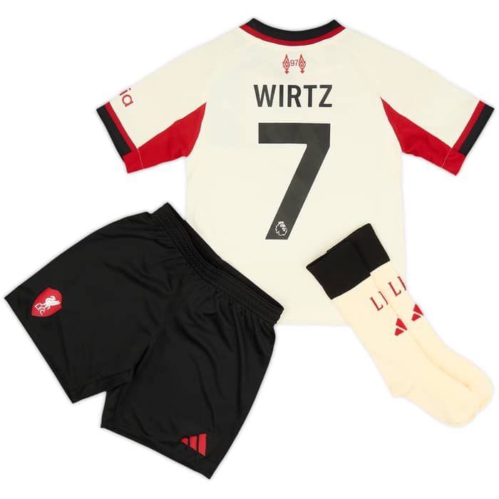 2025-26 Liverpool Away Full Kit Wirtz #7 (Little Kids)