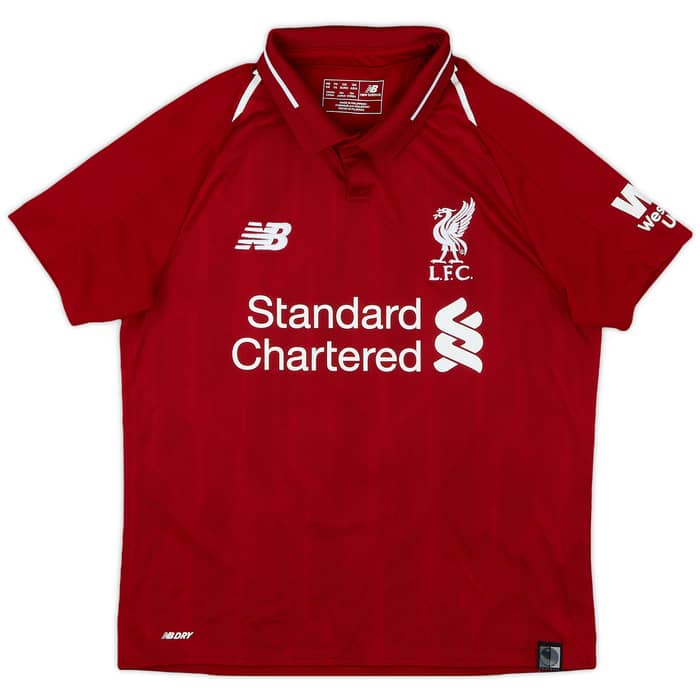 2018-19 Liverpool Home Shirt Virgil #4 - 9/10 - (M.Boys)