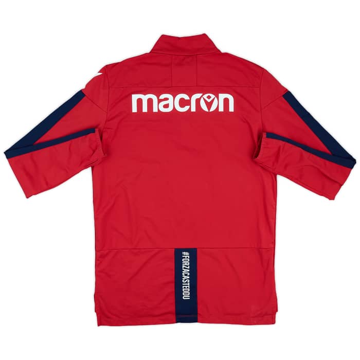 2019-20 Cagliari Macron Player Issue 1/4 Zip Drill Top #10 - 9/10 - (XL)