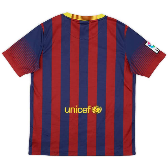 2013-14 Barcelona Home Shirt - 7/10 - (L.Boys)