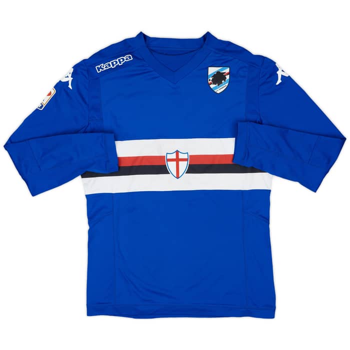 2014-15 Sampdoria Match Issue Home L/S Shirt Wszolek #77
