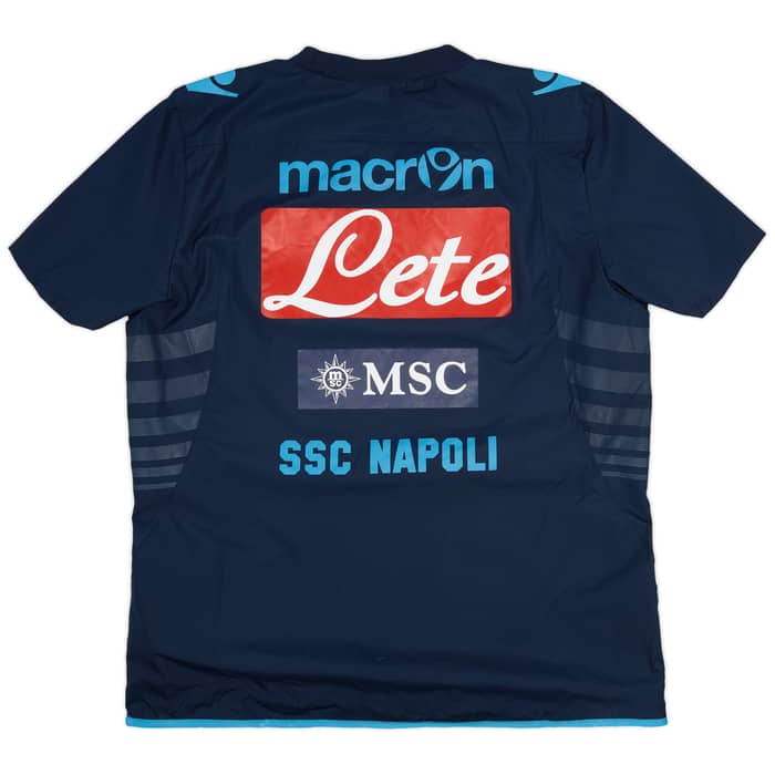 2013-14 Napoli Macron Waterproof Woven Training Shirt - 7/10 - (XXL)
